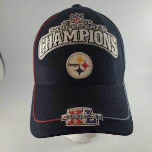 NFL Pittsburgh Steelers 2005 Conference Champions Super Bowl XL Black Hat Cap